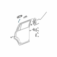 OEM Chrysler Aspen Link-Outside Handle To Latch Diagram - 55362211AA
