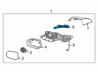 OEM Hyundai Ioniq 5 LAMP ASSY-OUTSIDE MIRROR, LH Diagram - 87614-GI000