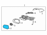 OEM Hyundai Ioniq 5 G/HOLDER ASSY-O/S RR VIEW, RH Diagram - 87621-GI110