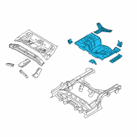 OEM 2013 Hyundai Elantra GT Panel Assembly-Rear Floor Rear Complete Diagram - 65520-A5000
