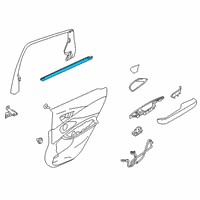 OEM Acura RDX Weatherstrip, Rear Right Door Diagram - 72835-TJB-A01