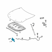 OEM 2022 Lexus ES300h Hood Lock Assembly Diagram - 53510-06421