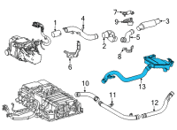 OEM 2017 Toyota Mirai Muffler & Pipe Diagram - 17DB0-77051