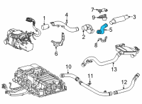 OEM 2016 Toyota Mirai Connector Pipe Diagram - 17B54-77010