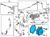 OEM Cadillac Escalade ESV Water Pump Diagram - 12713806