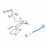 OEM 1997 Dodge B3500 Exhaust Pipe Diagram - E0047698