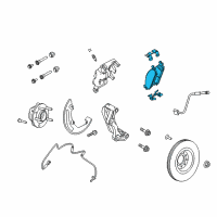 OEM Ford Explorer Front Pads Diagram - DG1Z-2001-F