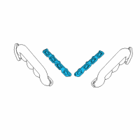 OEM Lincoln LS Manifold Gasket Diagram - XW4Z-9448-AC