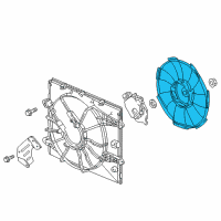 OEM 2017 Honda Civic Fan Complete, Cooling Diagram - 19020-5BA-A01