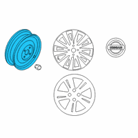 OEM 2021 Nissan Kicks Disc Wheel Assembly Diagram - 40300-5RB0E