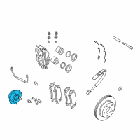 OEM 2005 Dodge Ram 1500 Hub-Brake Diagram - 68030387AB