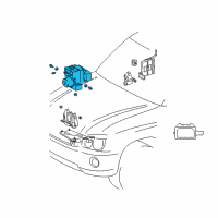 OEM 2001 Toyota Highlander Actuator Assembly Diagram - 44050-48030