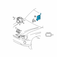 OEM 2002 Toyota Highlander Control Module Diagram - 89540-48230