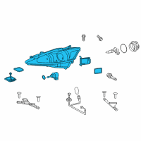 OEM Lexus IS F Headlamp Unit With Gas, Right Diagram - 81145-53674