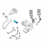 OEM 2002 BMW X5 Fuel Filter With Pressue Regulator Diagram - 16-12-6-754-016