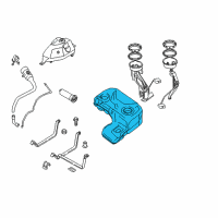 OEM 2004 BMW X5 Plastic Fuel Tank Diagram - 16-11-6-766-596