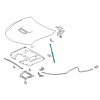 OEM 2021 Lexus RC F Hood Support Assembly, Right Diagram - 53440-0W310