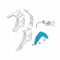 OEM 2018 Ford EcoSport Wheelhouse Liner Diagram - GN1Z-54278B50-G