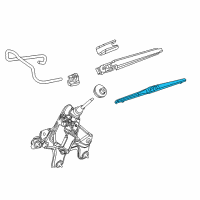 OEM Toyota Sienna Rear Blade Diagram - 85242-0E080