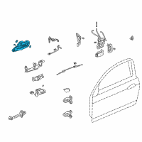 OEM 2004 Acura RSX Handle Assembly, Driver Side Door (Outer) (Nighthawk Black Pearl) Diagram - 72180-S6M-003ZB