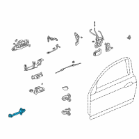 OEM 2002 Acura RSX Checker, Left Front Door Diagram - 72380-S6M-003