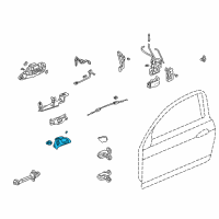 OEM Acura RSX Handle Assembly, Right Front Inside (Dark Titanium) Diagram - 72120-S6M-A01ZB