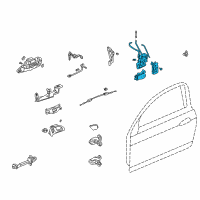 OEM Acura RSX Lock Assembly, Left Front Door Diagram - 72150-S6M-A02