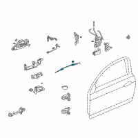 OEM 2003 Acura RSX Cable, Left Front Inside Handle Diagram - 72171-S6M-004