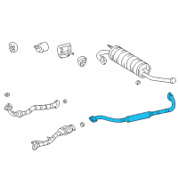 OEM 2000 Toyota RAV4 Center Pipe Diagram - 17420-7A091