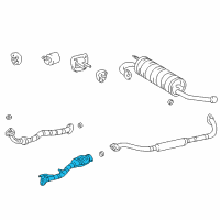 OEM 1996 Toyota RAV4 Catalytic Converter Assembly With Pipe Diagram - 17460-74090