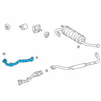 OEM 1997 Toyota RAV4 Front Exhaust Pipe Assembly Diagram - 17410-7A350