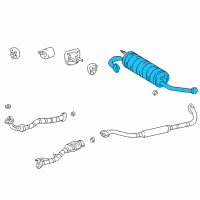 OEM 1996 Toyota RAV4 Muffler & Pipe Diagram - 17430-7A780