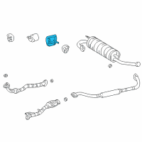 OEM 1996 Toyota RAV4 Bracket Sub-Assy, Exhaust Pipe Support Diagram - 17508-74110