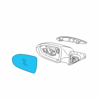 OEM 2013 Kia Sportage Outside Rear Mirror & Holder, Right Diagram - 876213W400