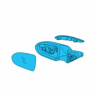 OEM 2011 Kia Sportage Outside Rear View Mirror Assembly, Right Diagram - 876203W550