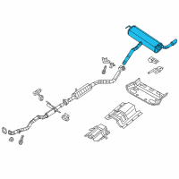 OEM 2015 Jeep Cherokee Exhaust Muffler And Tailpipe Diagram - 68109907AI