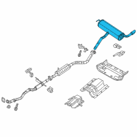 OEM 2021 Jeep Cherokee Exhaust Muffler Diagram - 68286398AB