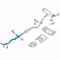 OEM 2017 Jeep Cherokee Front Exhaust Pipe Diagram - 68186153AD