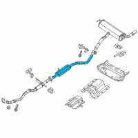 OEM 2014 Jeep Cherokee Exhaust Resonator Diagram - 68202899AB