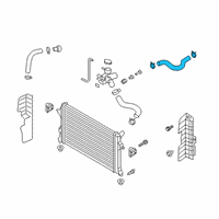 OEM Hyundai Veloster Hose Assembly-Radiator, UPR Diagram - 25414-J3000