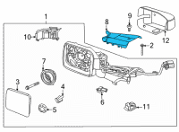 OEM 2021 Ford Bronco COVER - MIRROR HOUSING Diagram - M2DZ-17A703-B