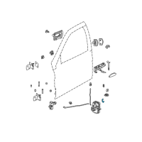 OEM Saturn LW300 Rod, Front Side Door Lock Cyl Diagram - 24407368