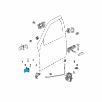 OEM 2002 Saturn L200 Hinge Asm, Front Side Door Lower Diagram - 21019725