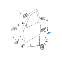 OEM 2000 Saturn SW2 Handle, Front Side Door Outside *Black Diagram - 22686772