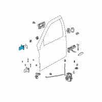 OEM Saturn LW2 Hinge Asm, Front Side Door Lower Diagram - 21019724