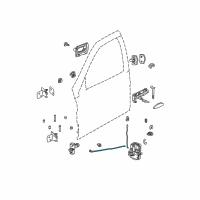 OEM Saturn L300 Rod, Front Side Door Inside Handle Diagram - 90584766