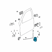 OEM Saturn LS1 Front Side Door Lock Assembly Diagram - 22691296