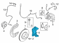 OEM BMW M340i Calliper Carrier Left Diagram - 34-10-6-882-259