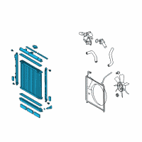 OEM 2012 Toyota Tundra Radiator Assembly Diagram - 16400-0P170