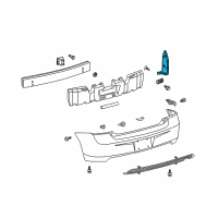 OEM 2010 Pontiac Vibe Shield, Rear Bumper Fascia Splash Diagram - 88975675